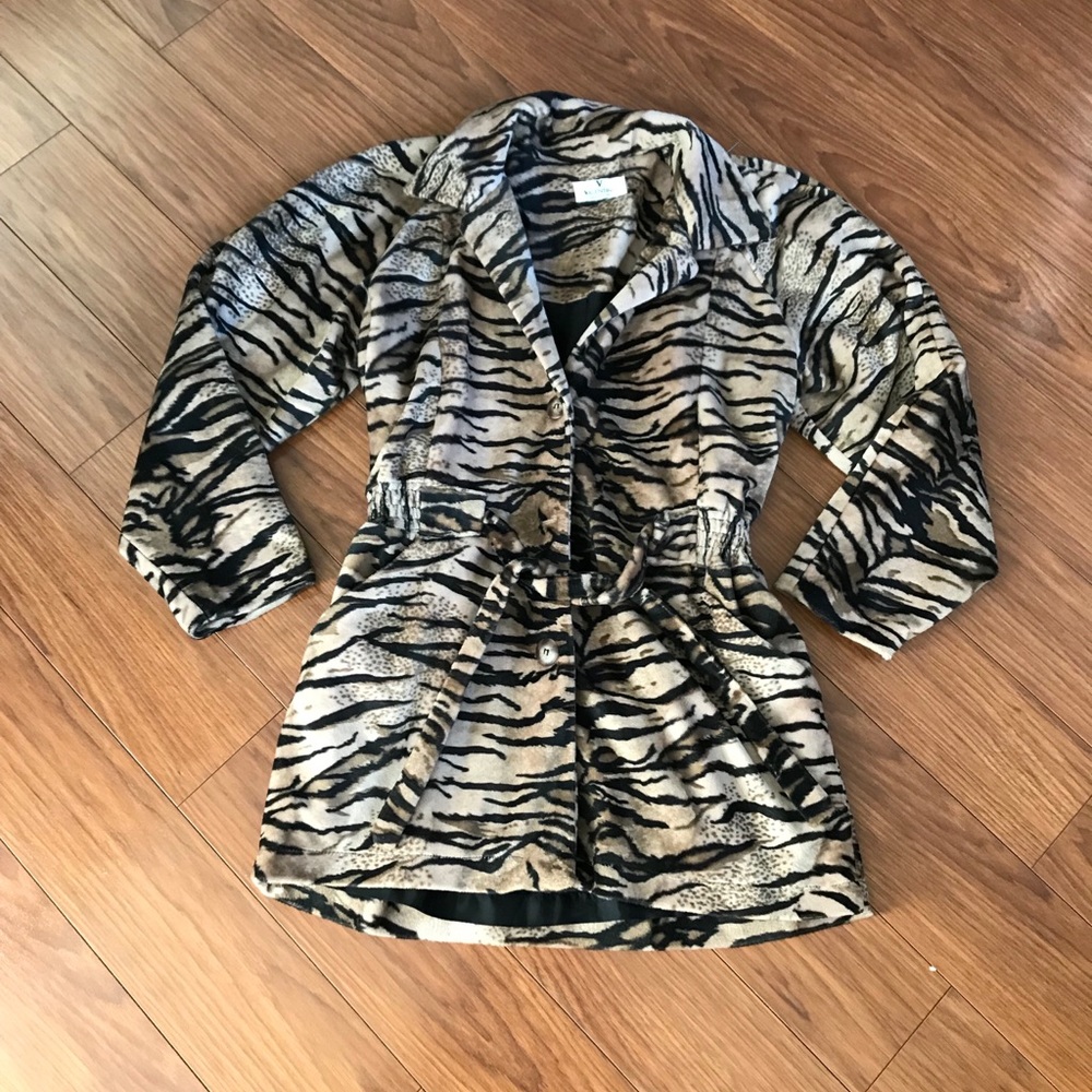 Giovanni Valentino Tiger Print Coat